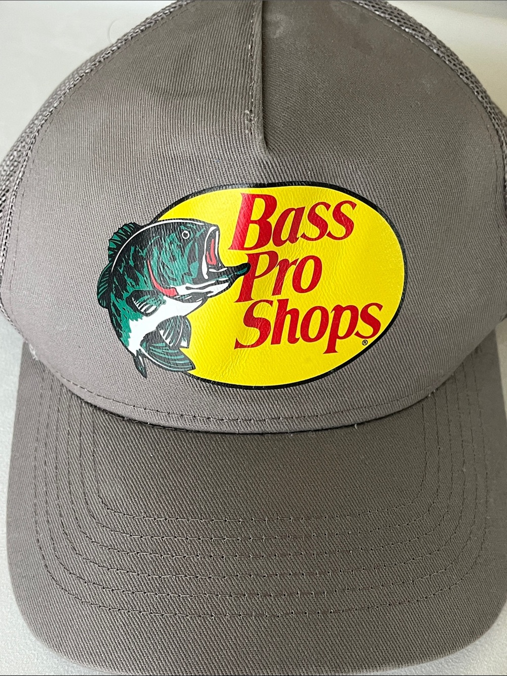 Bass Pro Shops Gore-Tex Gray Mesh Trucker Snapback Fishing Hunting Hat